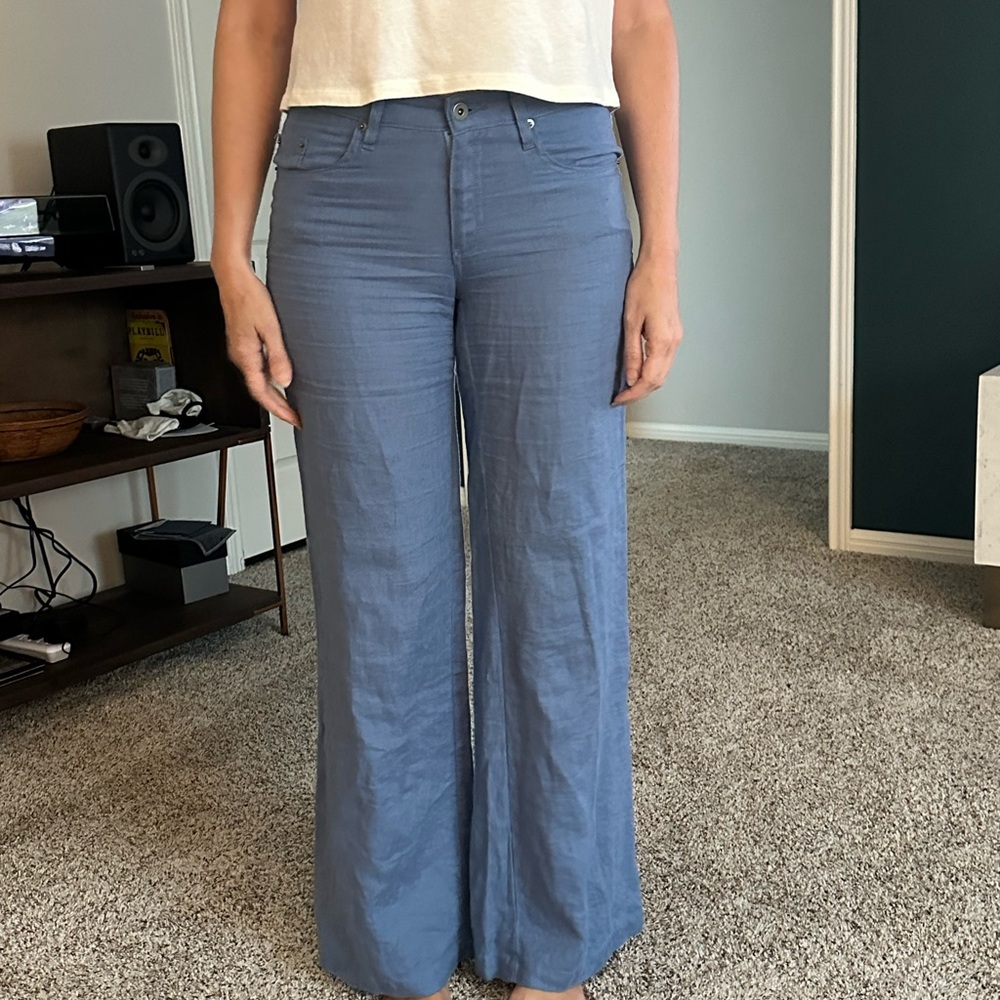 Jigsaw London blue linen pants -size 2